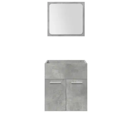 4-Daļīgs Vannasistabas Mēbeļu Komplekts, Betona Pelēks, Koks Vidaxl