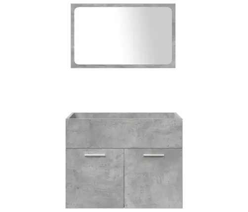 5-Daļīgs Vannasistabas Mēbeļu Komplekts, Betona Pelēks, Koks Vidaxl