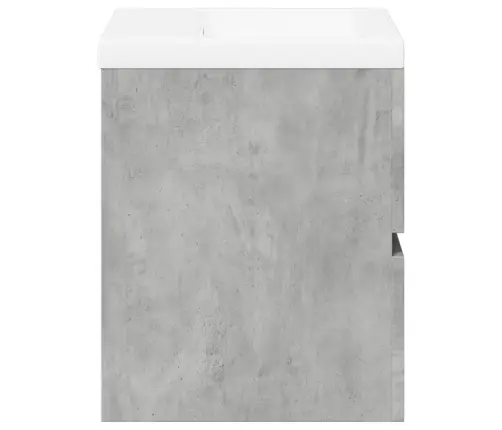 Vonios Baldų Komplektas, 2 Dalių, Betono Pilkas, Mediena