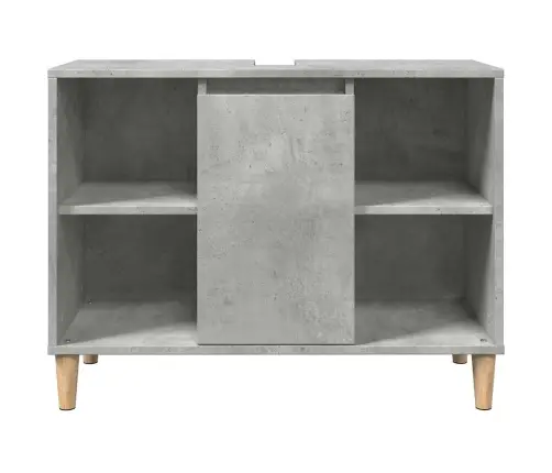 3-Osaline Vannitoa Mööblikomplekt, Betoonhall, Tehispuit