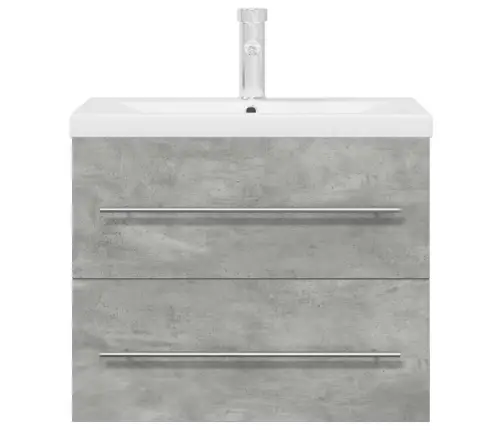 Vonios Baldų Komplektas, 2 Dalių, Betono Pilkas, Mediena Vonios Baldų Komplektas, 2 Dalių, Betono Pilkas, Mediena
