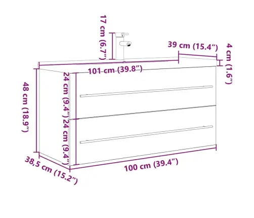 2-Daļīgs Vannasistabas Mēbeļu Komplekts, Inženierijas Koks Vidaxl