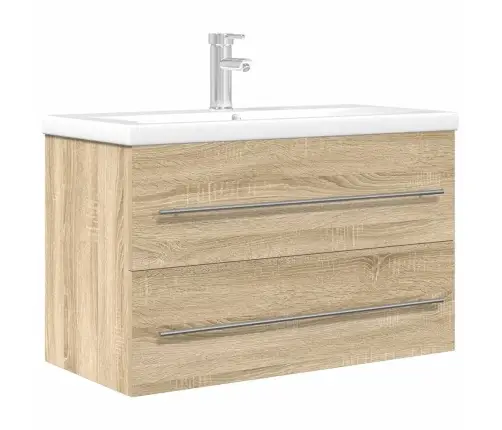 Vonios Baldų Komplektas, 2 Dalių, Ąžuolo, Apdirbta Mediena