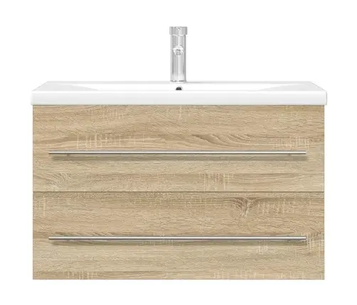 Vonios Baldų Komplektas, 2 Dalių, Ąžuolo, Apdirbta Mediena