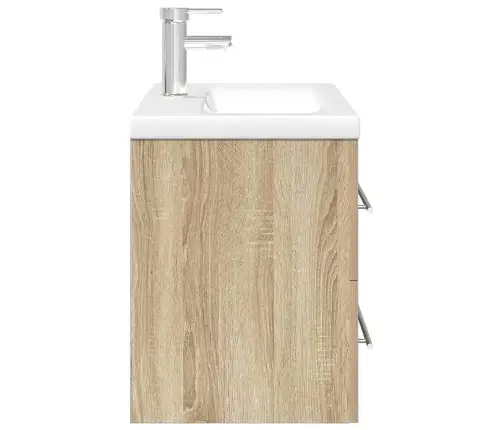 Vonios Baldų Komplektas, 2 Dalių, Ąžuolo, Apdirbta Mediena