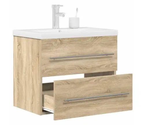 Vonios Baldų Komplektas, 2 Dalių, Ąžuolo, Apdirbta Mediena