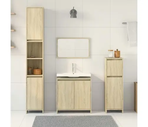 4-Daļīgs Vannasistabas Mēbeļu Komplekts, Sonomas Ozolkoka Vidaxl