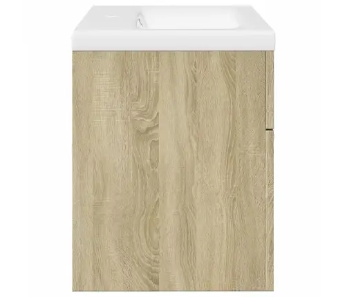 Vannasistabas Skapītis Ar Iebūvētu Izlietni, Ozolkoka Krāsa Vidaxl