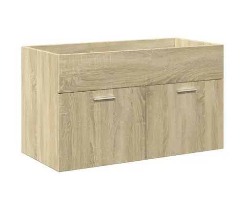 Vannasistabas Skapītis Ar Iebūvētu Izlietni, Ozolkoka Krāsa Vidaxl