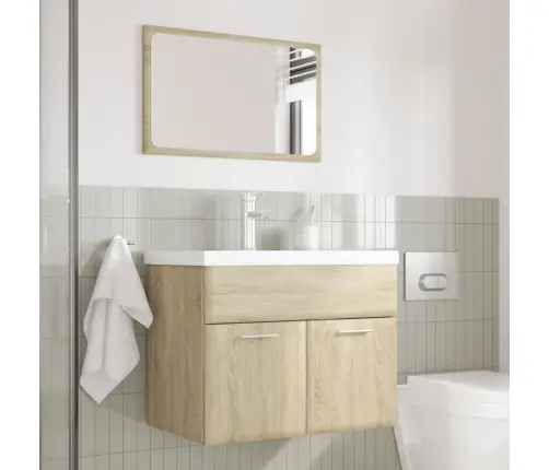 Vonios Baldų Komplektas, 3 Dalių, Ąžuolo, Apdirbta Mediena