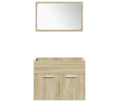 4-Daļīgs Vannasistabas Mēbeļu Komplekts, Sonomas Ozolkoka Vidaxl