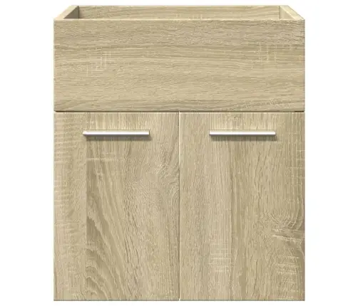 Vonios Baldų Komplektas, 3 Dalių, Ąžuolo, Apdirbta Mediena Vonios Baldų Komplektas, 3 Dalių, Ąžuolo, Apdirbta Mediena