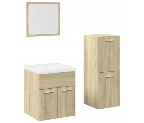 4-Daļīgs Vannasistabas Mēbeļu Komplekts, Sonomas Ozolkoka Vidaxl