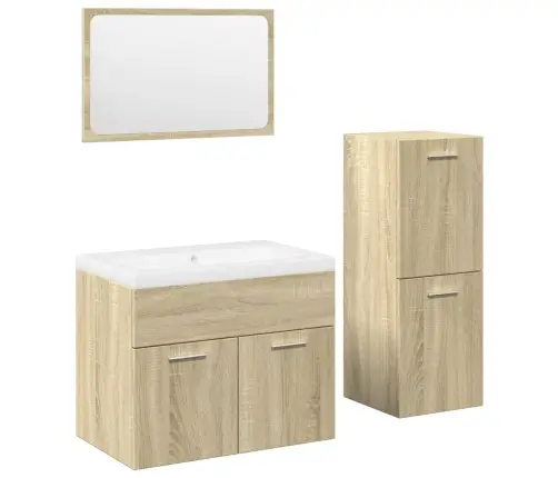4-Daļīgs Vannasistabas Mēbeļu Komplekts, Sonomas Ozolkoka Vidaxl