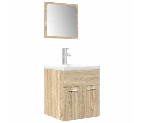 3-Daļīgs Vannasistabas Mēbeļu Komplekts, Sonomas Ozolkoka Vidaxl