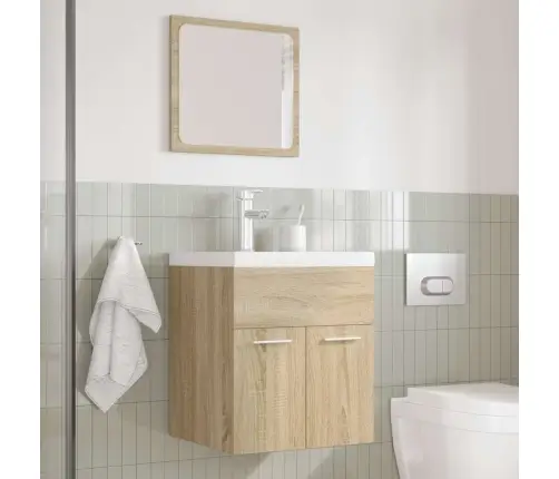 3-Daļīgs Vannasistabas Mēbeļu Komplekts, Sonomas Ozolkoka Vidaxl