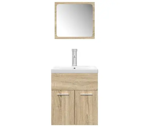 3-Daļīgs Vannasistabas Mēbeļu Komplekts, Sonomas Ozolkoka Vidaxl