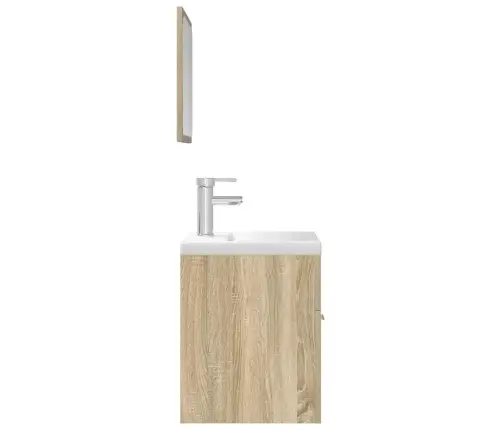 3-Daļīgs Vannasistabas Mēbeļu Komplekts, Sonomas Ozolkoka Vidaxl