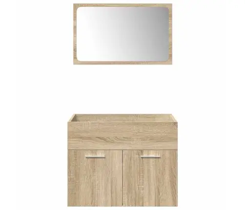 5-Daļīgs Vannasistabas Mēbeļu Komplekts Ozola Inženierijas Koks Vidaxl