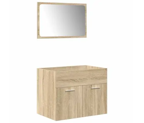 4-Daļīgs Vannasistabas Mēbeļu Komplekts, Sonomas Ozolkoka Vidaxl