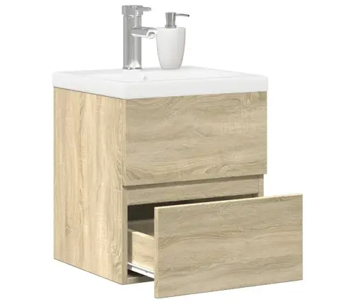 2-Osaline Vannitoa Mööblikomplekt, Sonoma Tamm, Tehispuit