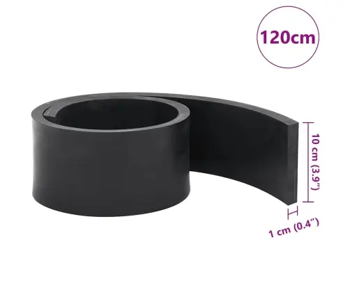 Kummiserv Lumesahale Must 120X10X1 Cm