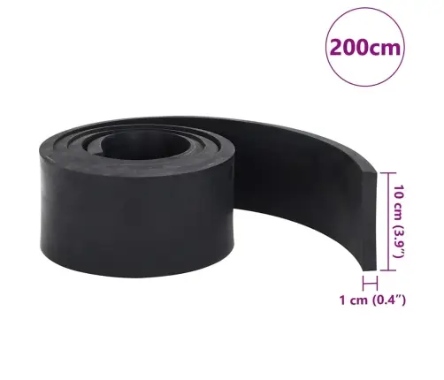 Kummiserv Lumesahale Must 200X10X1 Cm