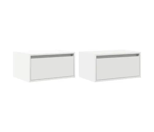 Seinale Kinnitatavad Öökapid Led-Tuledega 2 Tk, Valge Seinale Kinnitatavad Öökapid Led-Tuledega 2 Tk, Valge
