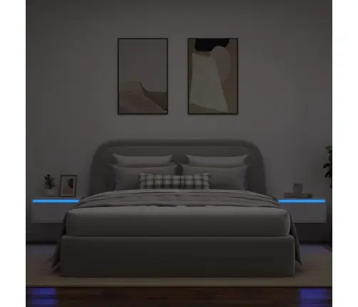 Seinale Kinnitatavad Öökapid Led-Tuledega 2 Tk, Valge Seinale Kinnitatavad Öökapid Led-Tuledega 2 Tk, Valge