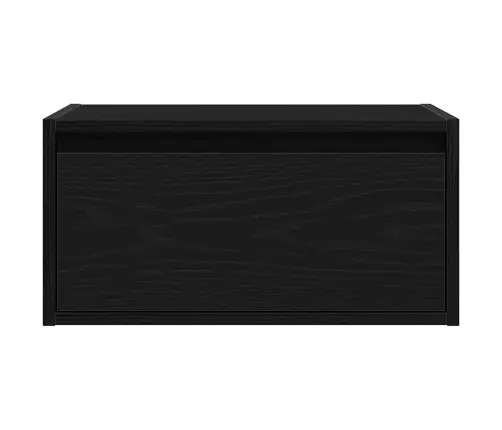 Sienas Naktsskapīši Ar Led Apgaismojumu, Melnais Ozols Vidaxl