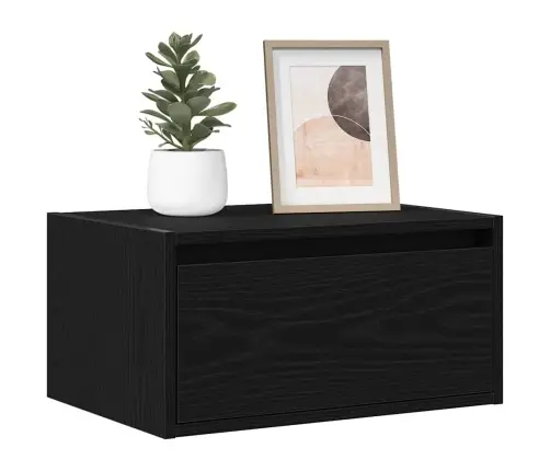 Sienas Naktsskapīši Ar Led Apgaismojumu, Melnais Ozols Vidaxl