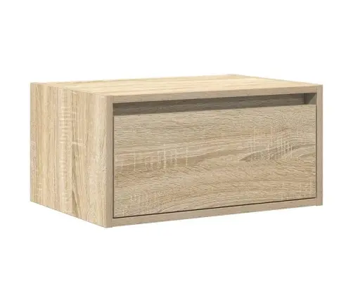 Sienas Naktsskapītis Ar Led Apgaismojumu, Ozola Krāsa Vidaxl