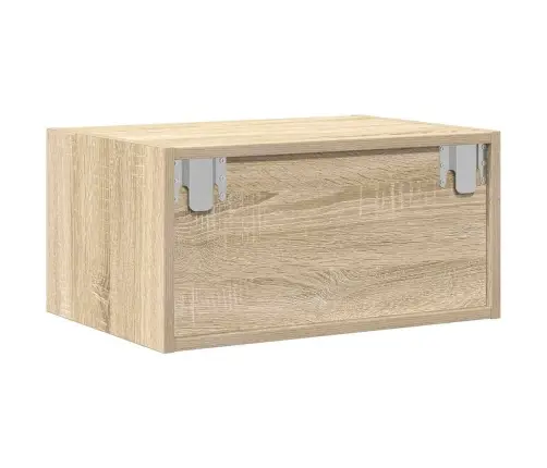 Sienas Naktsskapītis Ar Led Apgaismojumu, Ozola Krāsa Vidaxl