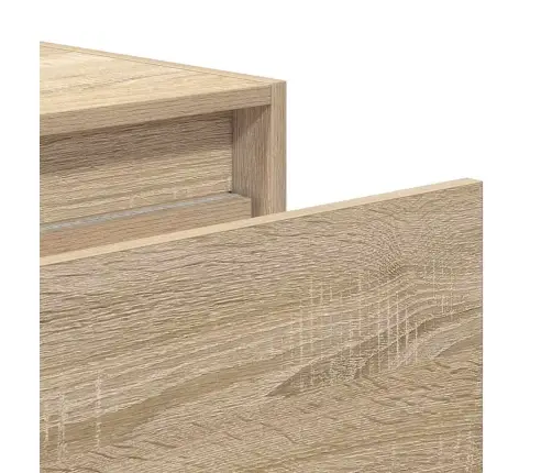 Sienas Naktsskapītis Ar Led Apgaismojumu, Ozola Krāsa Vidaxl