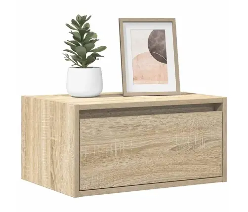 Sienas Naktsskapītis Ar Led Apgaismojumu, Ozola Krāsa Vidaxl