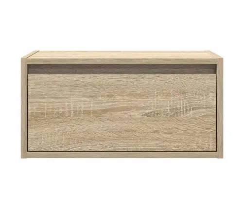 Sienas Naktsskapīši Ar Led Apgaismojumu, 2 Gab., Ozola Krāsa Vidaxl