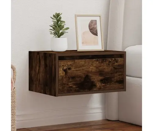 Sienas Naktsskapītis Ar Led Apgaismojumu, Ozola Krāsa Vidaxl