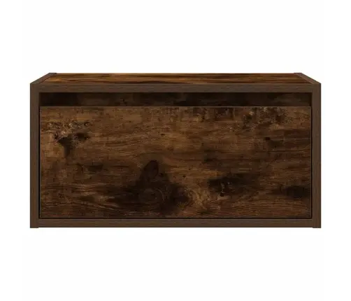 Sieninės Naktinės Spintelės Su Led, 2Vnt., Dūminio Ąžuolo