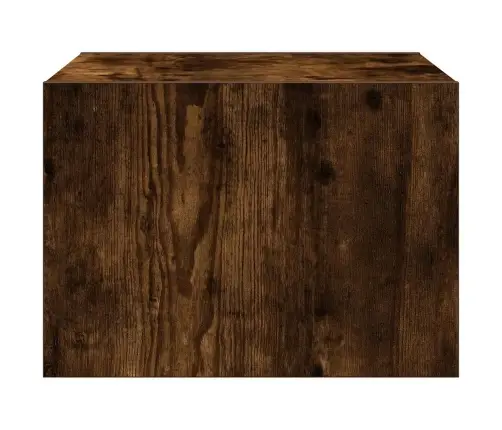 Sieninės Naktinės Spintelės Su Led, 2Vnt., Dūminio Ąžuolo