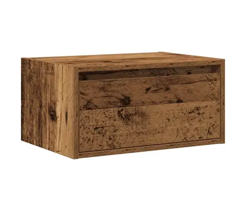 Sienas Naktsskapīši Ar Led Apgaismojumu, Veci Dēļi Vidaxl