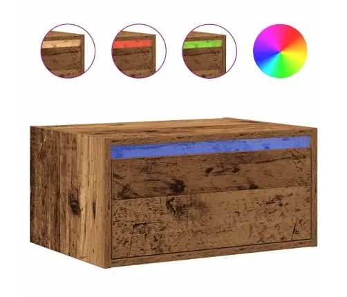 Sienas Naktsskapīši Ar Led Apgaismojumu, 2 Gab., Veci Dēļi Vidaxl Sienas Naktsskapīši Ar Led Apgaismojumu, 2 Gab., Veci Dēļi Vidaxl