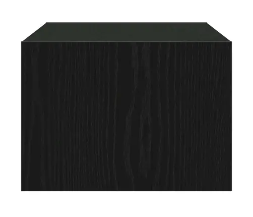 Tv Galdiņš Ar Led Lampiņām Melns Ozols 75X35,5X25 Cm Vidaxl