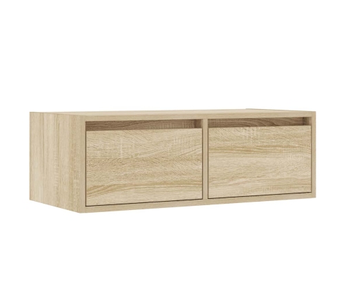 Tv Galdiņš Ar Led Lampiņām Ozolkoka Krāsa 75X35,5X25 Cm Vidaxl