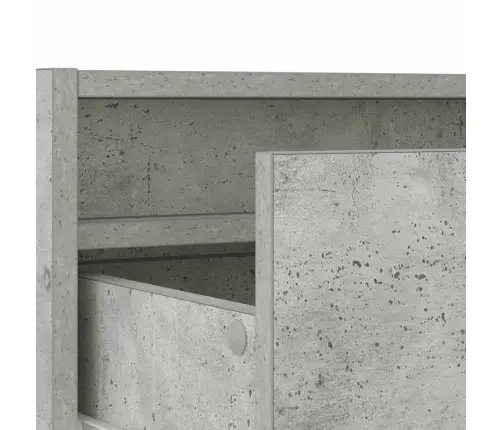 Tv Galdiņš Ar Led Lampiņām Betona Pelēks 75X35,5X25 Cm Vidaxl