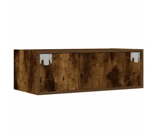 Telerialus Led-Tuledega, Suitsutatud Tamm, 75X35,5X25 Cm Telerialus Led-Tuledega, Suitsutatud Tamm, 75X35,5X25 Cm