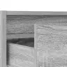 Tv Galdiņš Ar Led Lampiņām Pelēka Koka 75X35,5X25 Cm Vidaxl