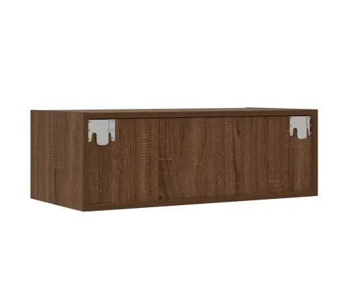 Televizoriaus Spintelė Su Led, Ruda Ąžuolo, 75X35,5X25 Cm