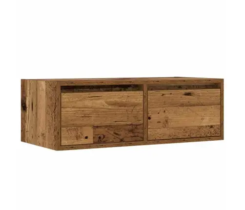 Tv Galdiņš Ar Led Lampiņām Veca Koka 75X35,5X25 Cm Vidaxl