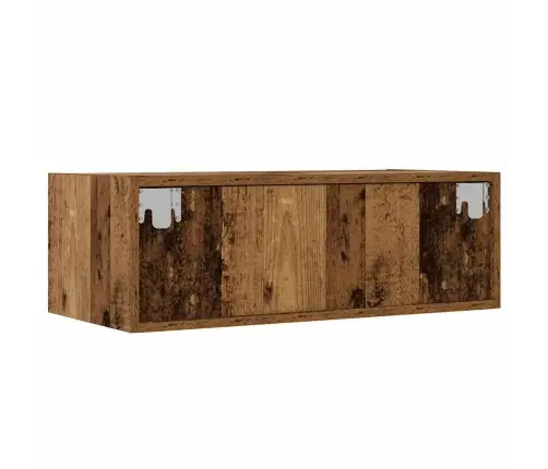 Tv Galdiņš Ar Led Lampiņām Veca Koka 75X35,5X25 Cm Vidaxl