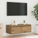 Tv Galdiņš Ar Led Lampiņām Koka Krāsā 75X35,5X25 Cm Vidaxl